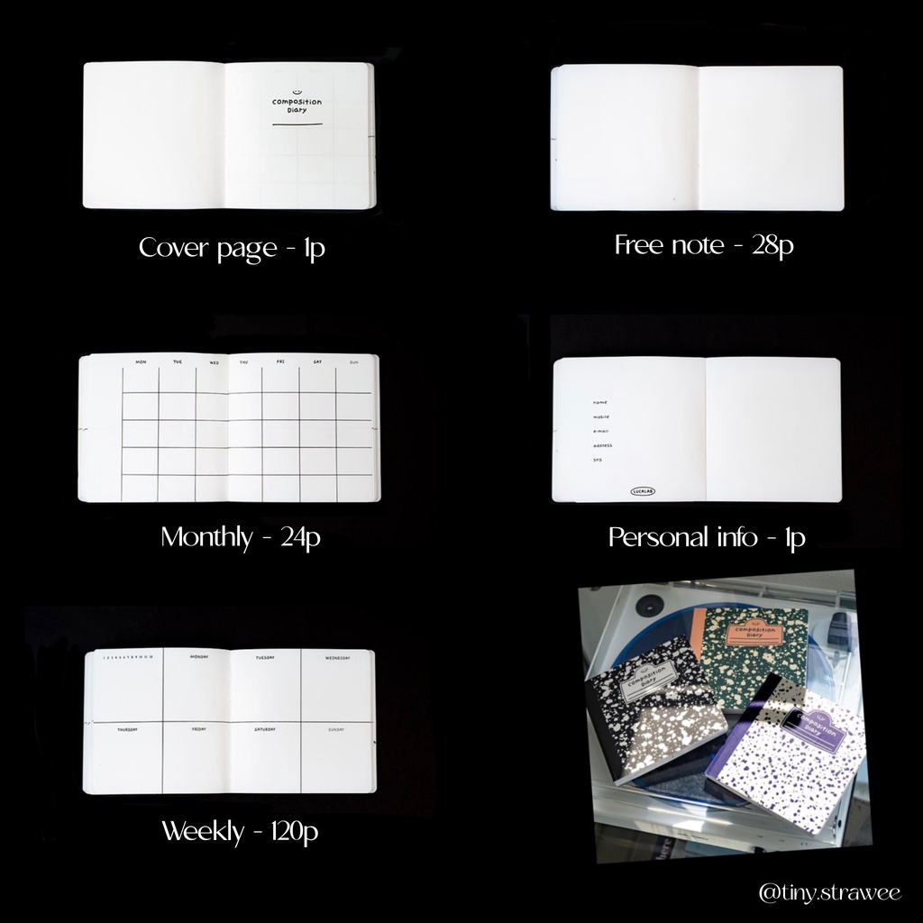 [Mã LIFEXANH03 giảm 10% đơn 500K] Planner 2022 Lucalab Hàn - Composition Diary