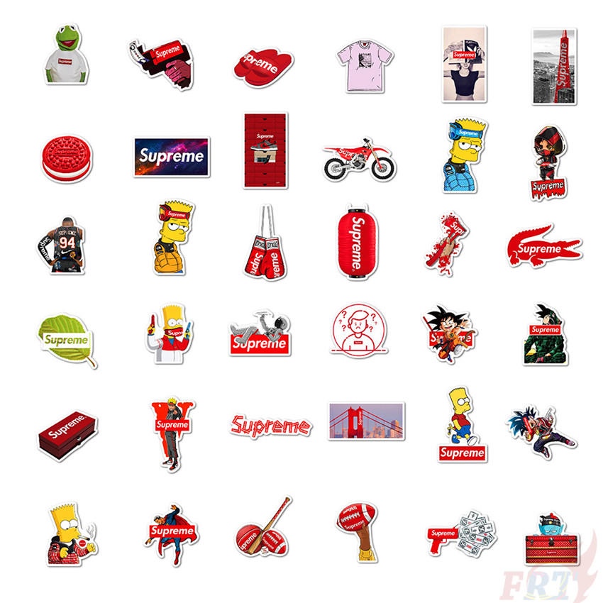 100Pcs/Set ❉ Fashion Brand - S u p r e m e Stickers ❉ Waterproof DIY Decals Doodle Stickers