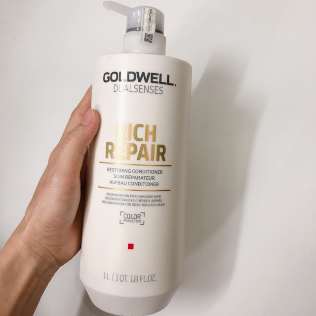 DẦU XẢ GOLDWELL RICH REPAIR DUALSENSE PHỤC HỒI TÓC SIÊU MƯỢT 1000ML