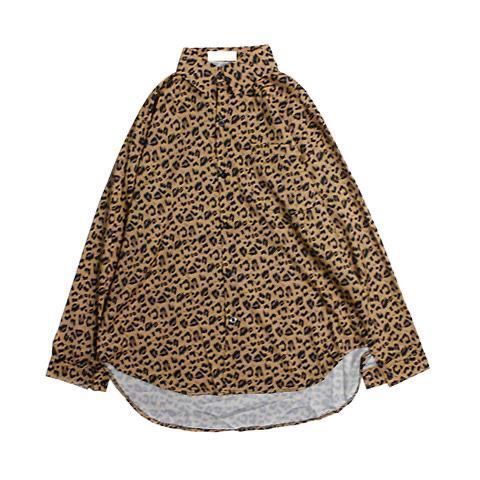 Áo Sơ Mi Tay Dài In Họa Tiết Da Báo Phong Cách Hip Hop Đường Phố Hàn Quốc Thời Trang Xuân Thu Cho Nam Và Nữ