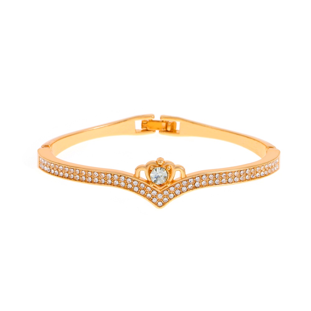 Vòng Tay Hình Vương Miện Đính Đá Zircon Sang Trọng Thời Trang Hàn Quốc