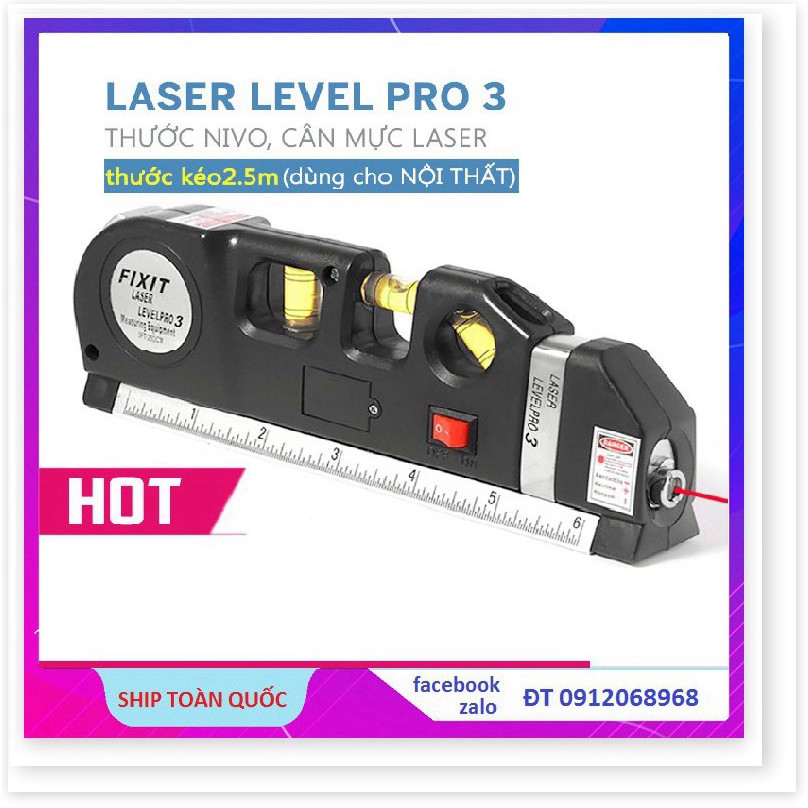 Thước Ni Vô Laser Đa Năng Levelpro3