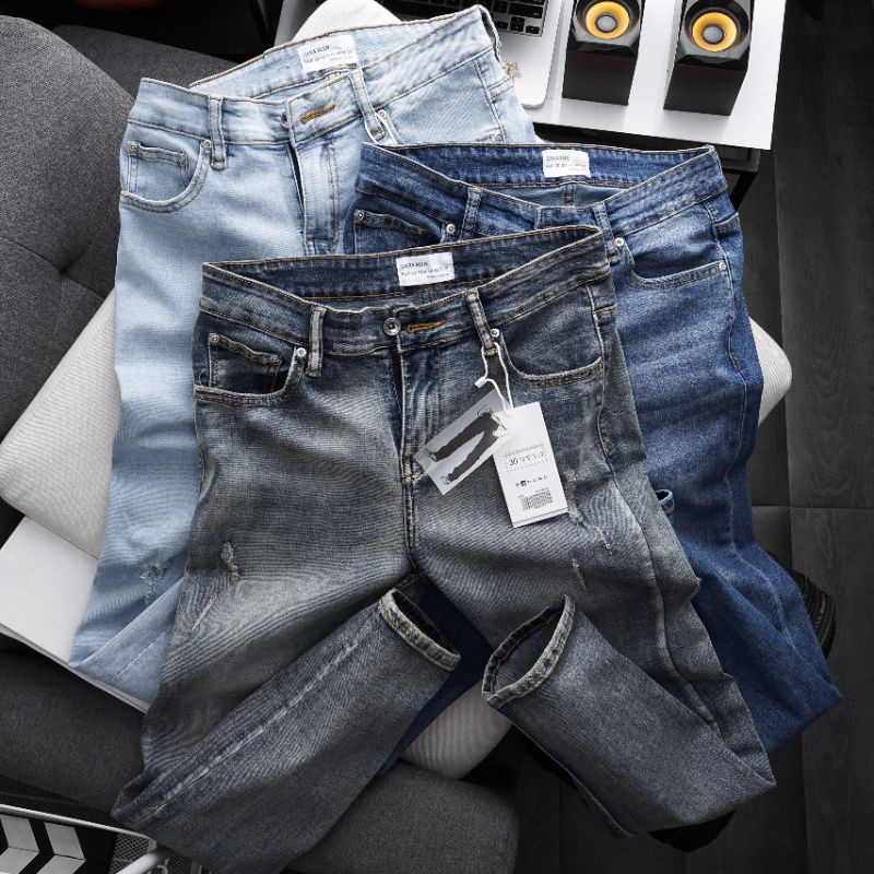 Quần jean nam skinny ôm dáng chất bò cao cấp hàng xuất xịn