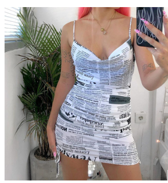 Đầm Sát Nách Phối Dây Rút Thời Trang Mùa Hè Cho Nữ