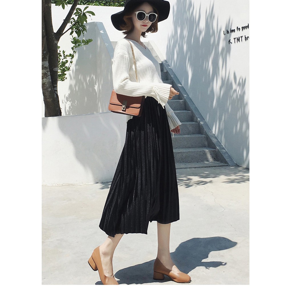 Chân váy dập ly dáng dài | BigBuy360 - bigbuy360.vn