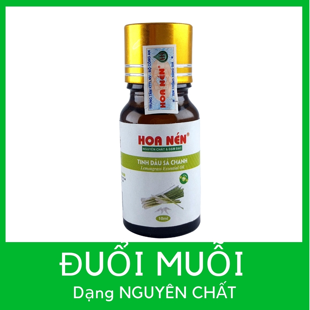 Tinh dầu đuổi muỗi Sả Chanh nguyên chất 10ml hàng Việt Nam chưng cất thiên nhiên