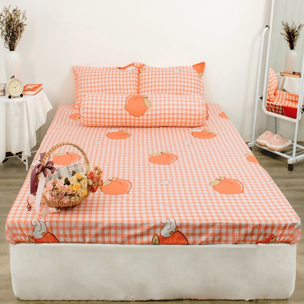 Bộ Ga Gối Poly Cotton M4 M6/M8  | Mẫu nâu  Chát với shop