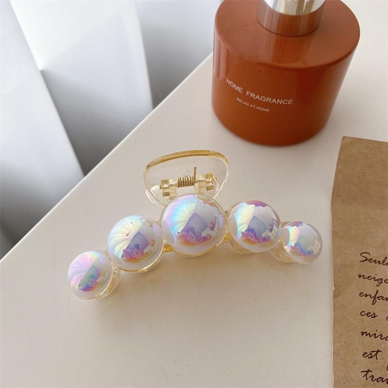 Kẹp Tóc Hình Vỏ Sò / Cá Mập Đính Ngọc Trai Dễ Thương Thời Trang Phong Cách Hàn Quốc Cho Bé Gái