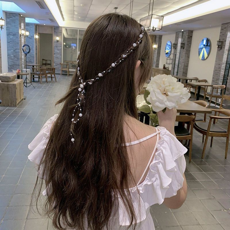 kẹp tóc đính dây hạt trang trí tạo kiểu tóc cực xinh mã : 92001