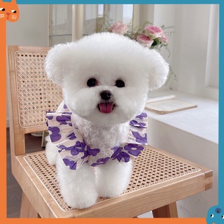 Quần áo thú cưng cho chó Mùa hè Phong cách mới Váy ren hoa nhỏ Teddy Bichon Cat Vest