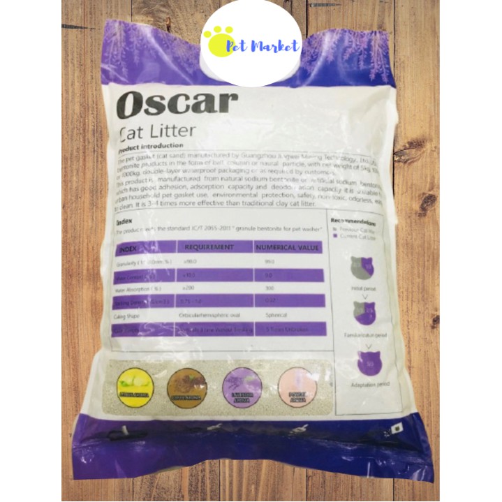 Cát Vệ Sinh Oscar 8L (lít) Cho Mèo - Siêu vón cục nhanh - Khử Mùi - Ít Bụi