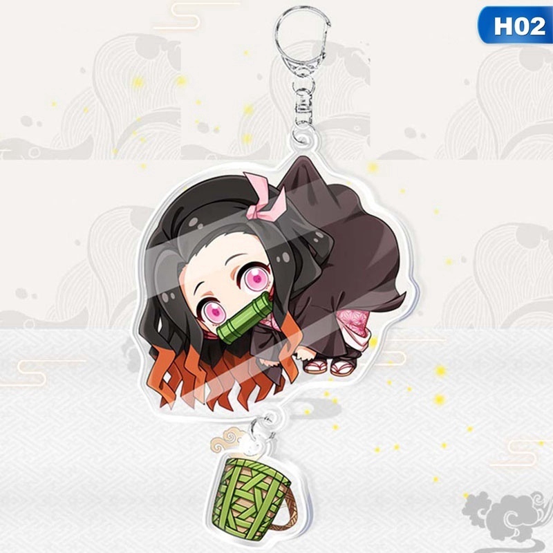 Tmdbyx Móc khóa họa tiết nhân vật hoạt hình kimetsu No yaiba dễ thương