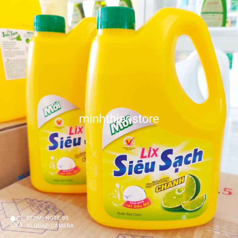 Nước rửa chén Lix siêu sạch siêu tiết kiệm ngát hương chanh 1.5 kg