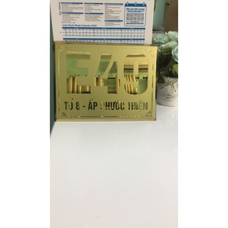 Biển số nhà bằng Inox nhiều kích cỡ, kiểu chữ ăn mòn phun sơn