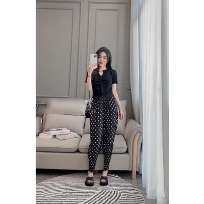 Áo cổ xích rúm ngực vạt xinh