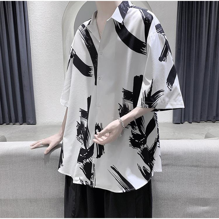 Áo Sơ Mi Nam Tay Lỡ Cổ Vẻ Họa Tiết Vệt Sơn Phong Cách Cá Tính Thời Trang Zenkonu SO MI NAM 1000029 | BigBuy360 - bigbuy360.vn