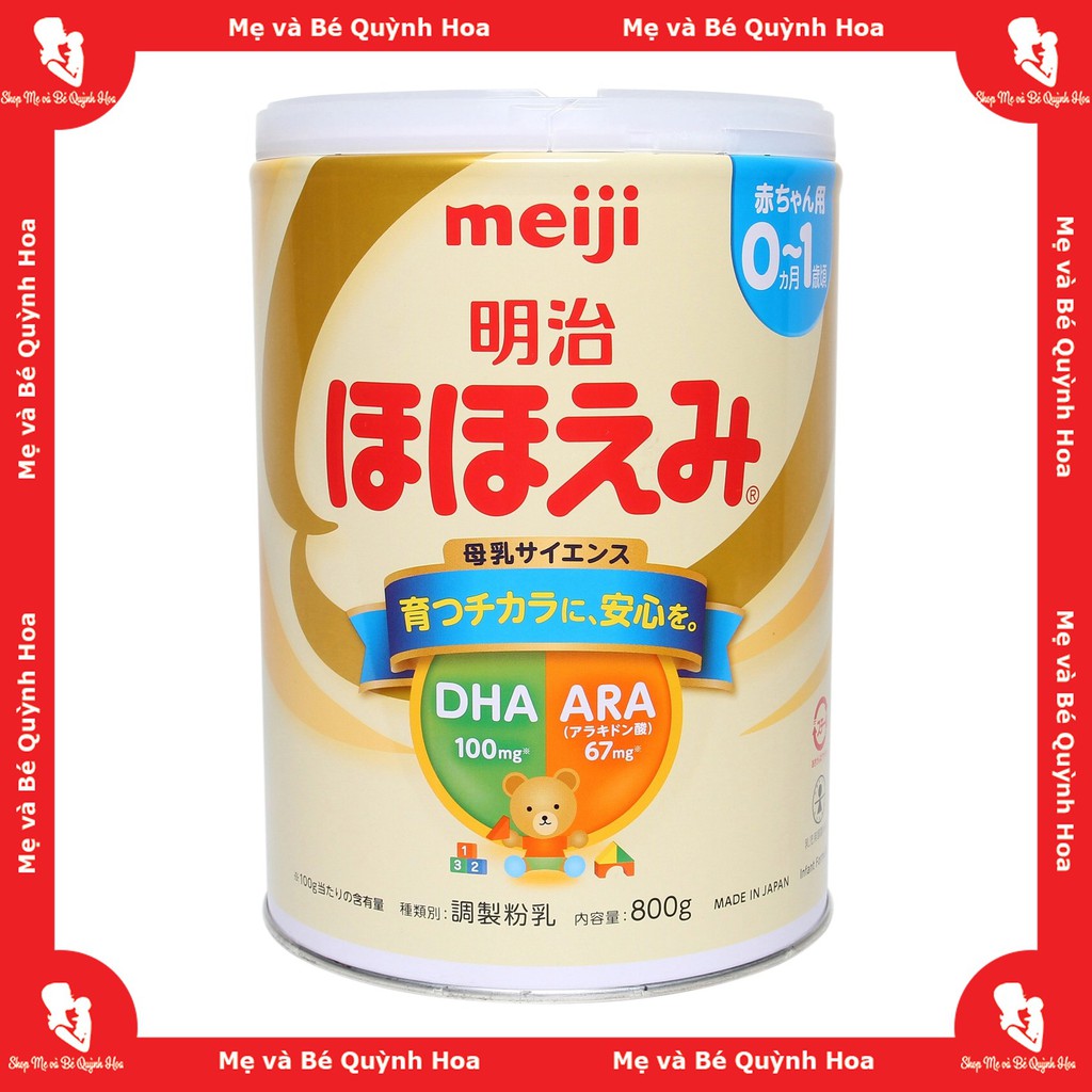 Sữa Meiji nội địa Nhật [CHÍNH HÃNG] hộp sắt 800g / hộp giấy dạng thanh số 0-1, 648g  / số 1-3, 672g [TEM PHỤ TIẾNG VIỆT]