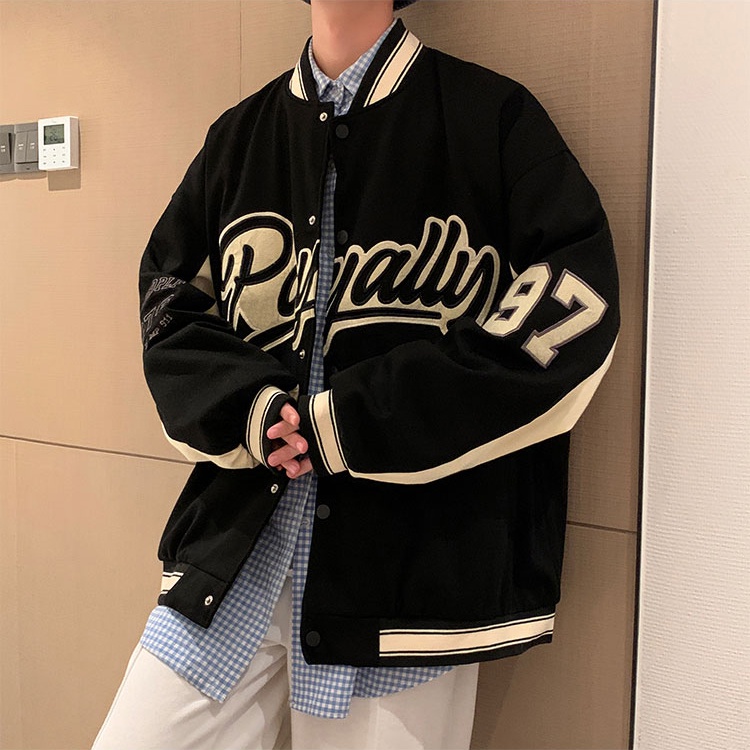 Áo Khoác Bóng Chày  Royally - Shop Rew2021 - Áo  Bomber Hàn Quốc Nam Nữ Unisex - Ulzzang Hot- Vải Kaki 2 Lớp Dày ẤM Đẹp