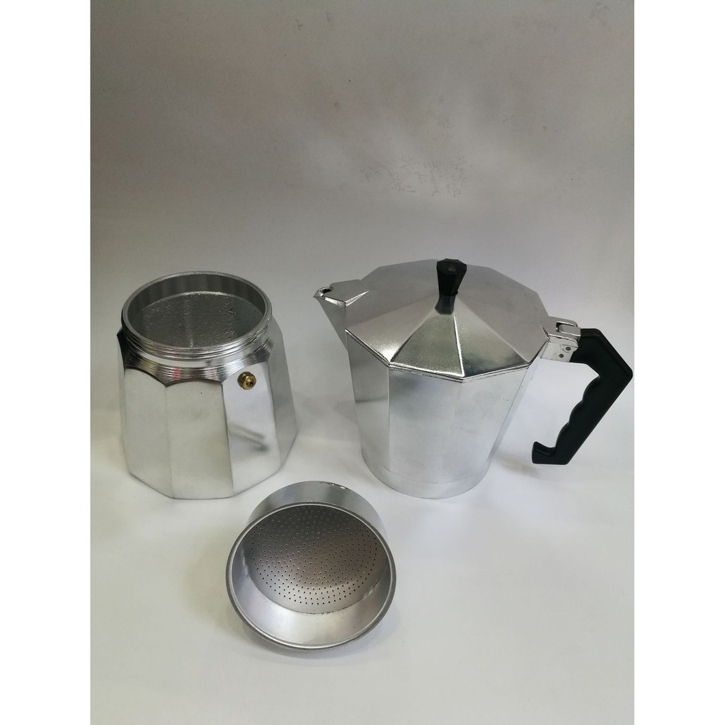 Ấm pha cà phê 300ml 6cup, ấm pha cà phê moka express cappuccino Aluminum Nhôm cao cấp | BigBuy360 - bigbuy360.vn