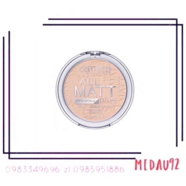 Phấn nén Catrice All Matt Plus Shine Control Powder