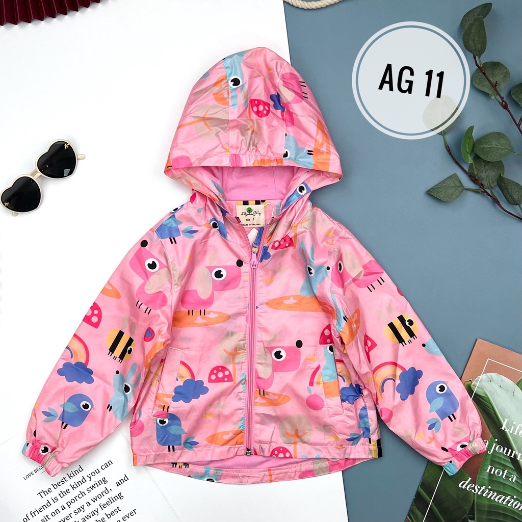 Áo gió bé gái LITIBABY 10-32kg . Chất gió mềm nhẹ , lót cotton , hàng cực đẹp