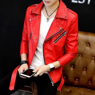áo da nam cổ vest hàng cao cấp