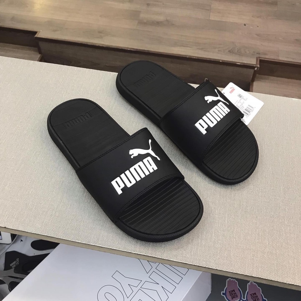 [CHÍNH HÃNG] DÉP PUMA COOL CAT - ĐEN TRẮNG - *WHITE* - Code: 383441 01