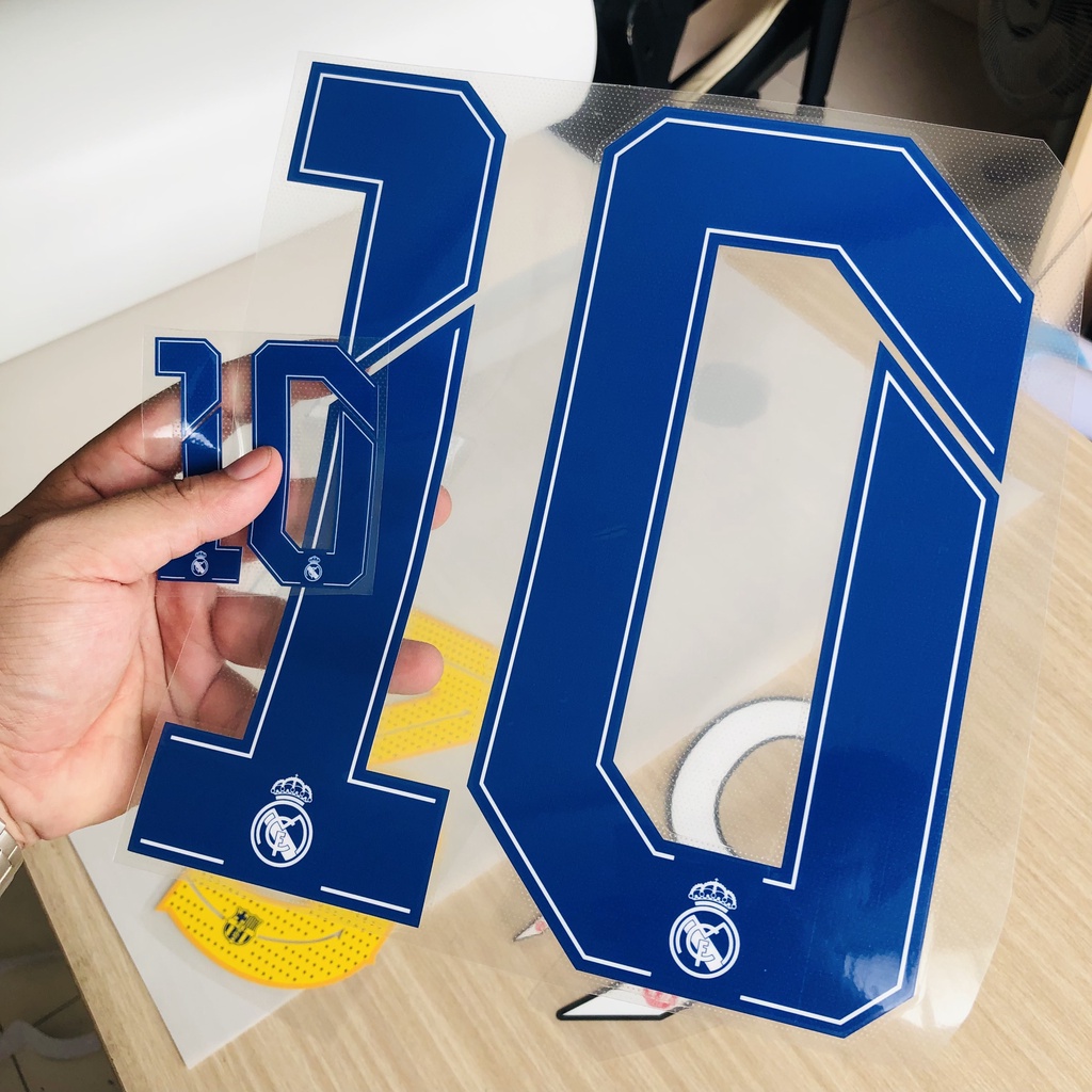 DECAL SỐ IN ÁO ĐÁ BANH XỊN CAO CẤP - FONT REAL MADRIT