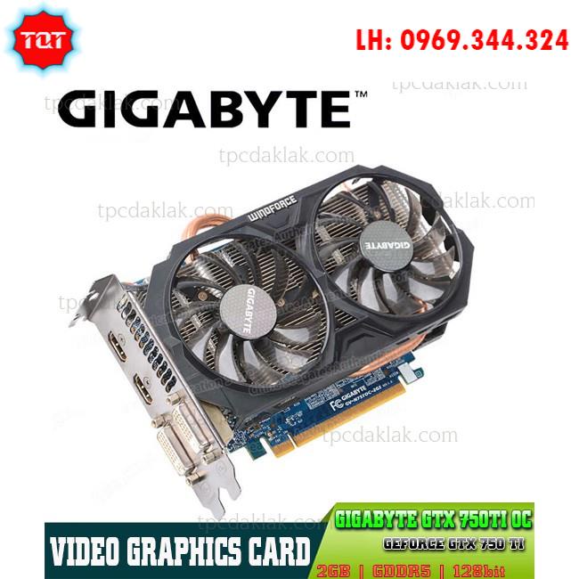 TQT Shop - Card màn hình Gigabyte GTX 750TI OC 2GB D5 128BIT| GTX-750TI OC 2GB / 128bit / DDR5 GV-N75TOC-2GI