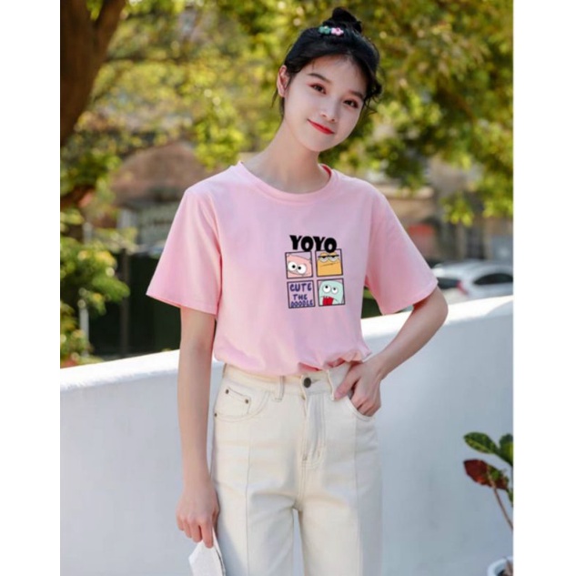 Áo thun nữ cộc tay cao cấp kiểu dáng trẻ trung chất cotton hàng đẹp giá tốt cực xinh