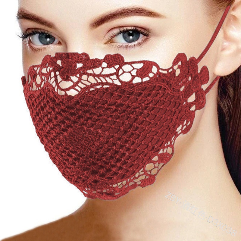 Khẩu trang vải ren thời trang thoáng khí có thể giặt sạch và tái sử dụng