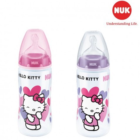 (Chính hãng) Bình sữa NUK Hello Kitty Premium choice+ nhựa PP 150ml 300ml