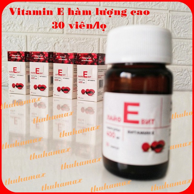 Vitamin E đỏ Nga hàm lượng cao lọ 30 viên | Thế Giới Skin Care