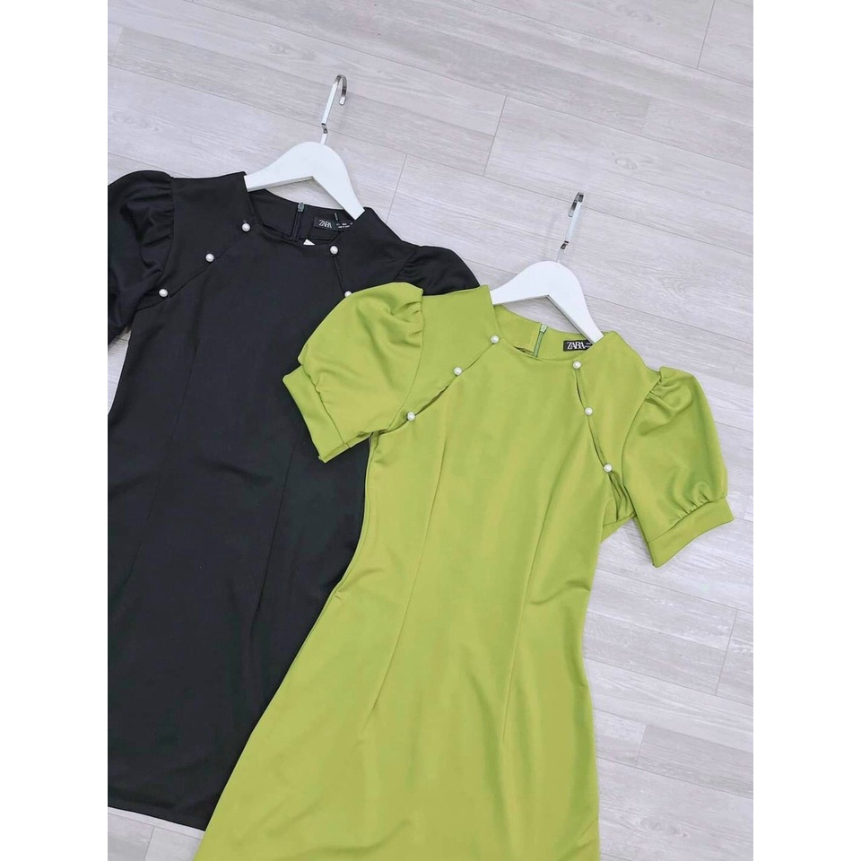 Đầm cách tân phối nút xinh xắn