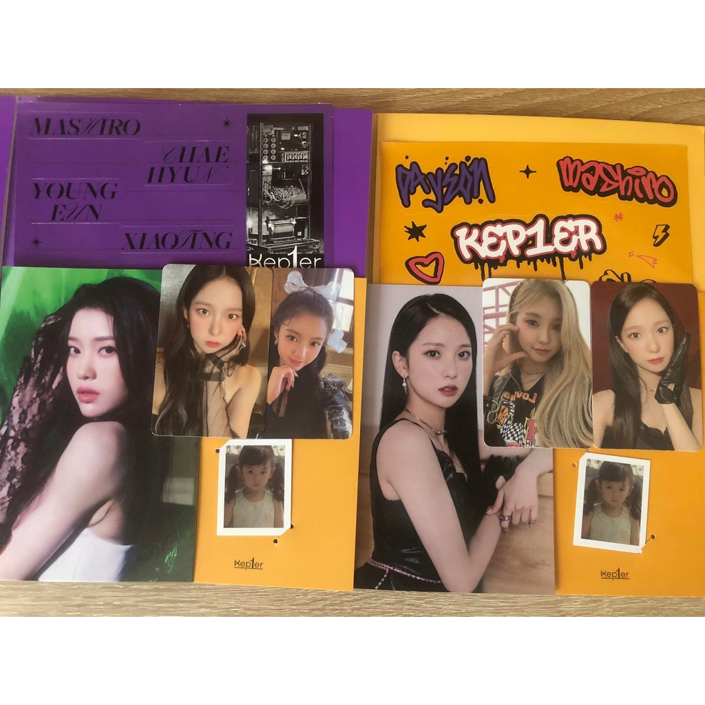 Thẻ ảnh Kep1er bộ ảnh First Impact phiên bản tím vàng