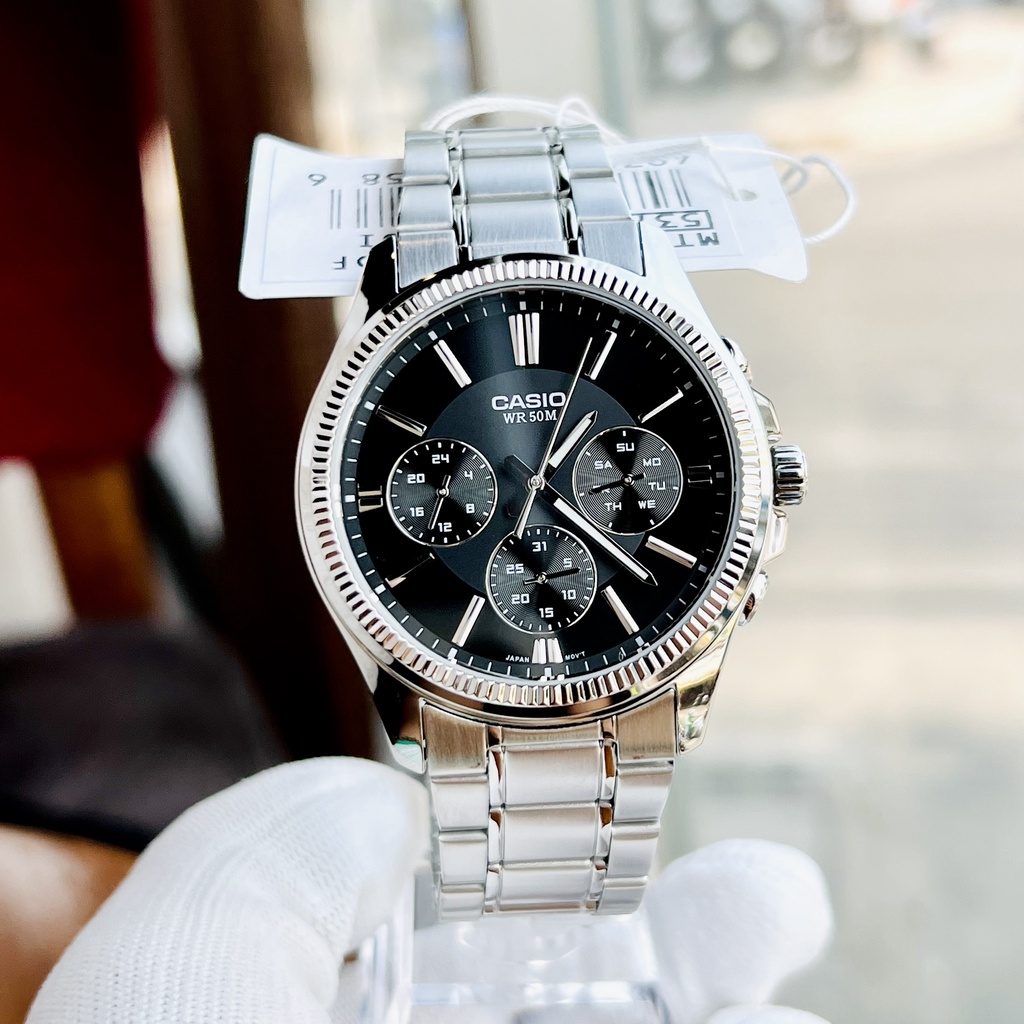 Đồng hồ kim nam dây thép Casio MTP 1375D 1A