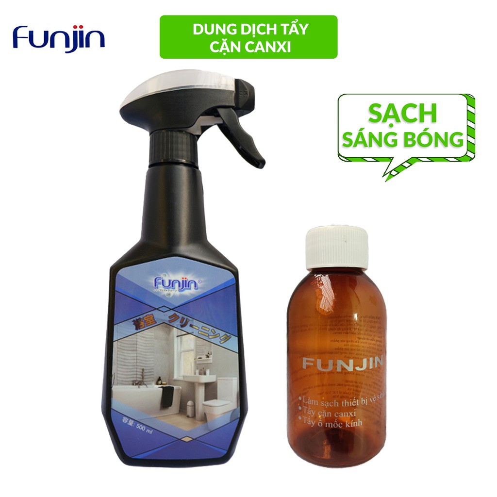 [Mã FMCGMALL giảm 8% đơn từ 250K] Dung dịch tẩy cặn canxi, ố mốc kính nhà tắm Funjin chính hãng | Bán rẻ xin 5 sao