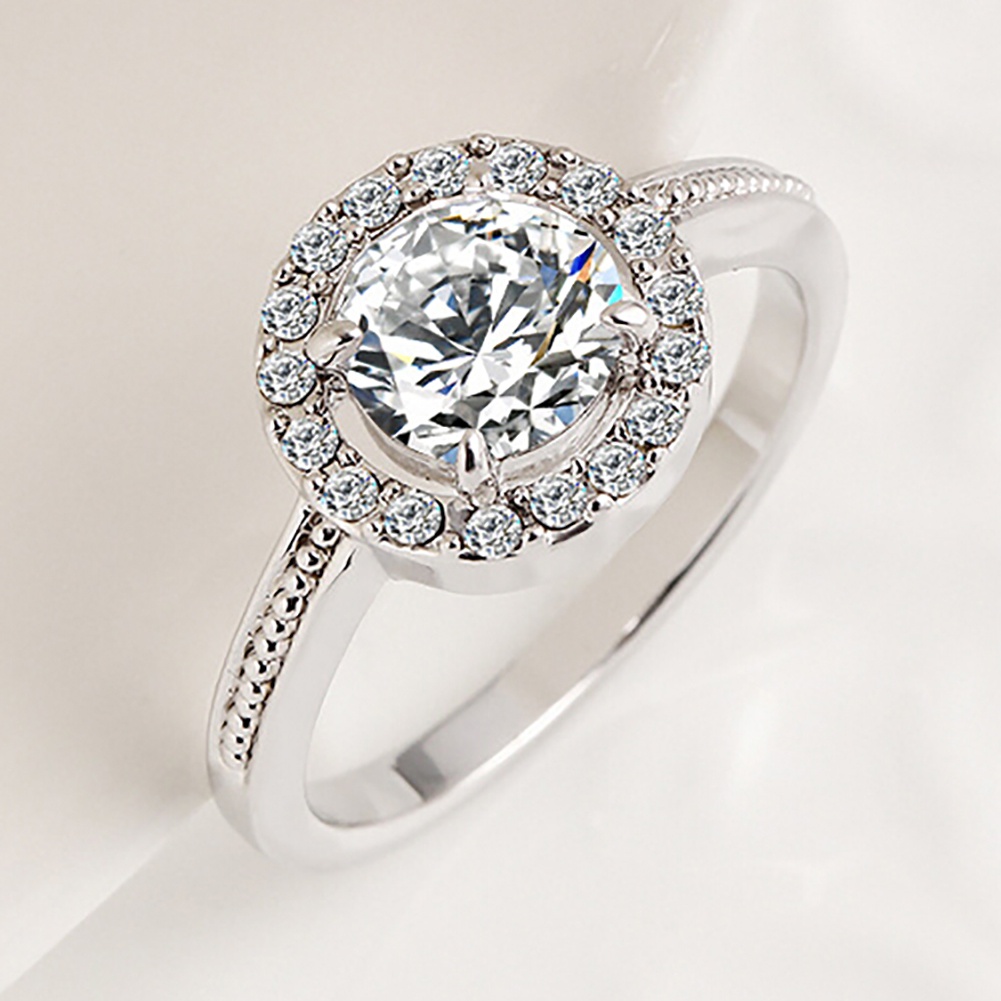 Nhẫn mạ vàng thời trang đính đá nhân tạo lấp lánh