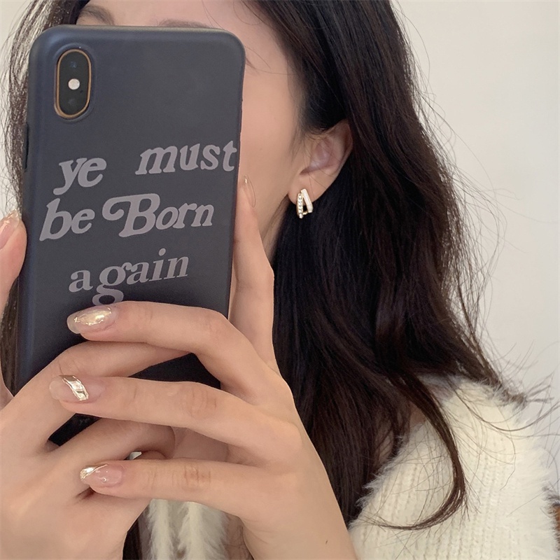 Khuyên Tai Kim Bạc S925 2022 Phong Cách Hàn Quốc Sang Trọng Cho Nữ F670