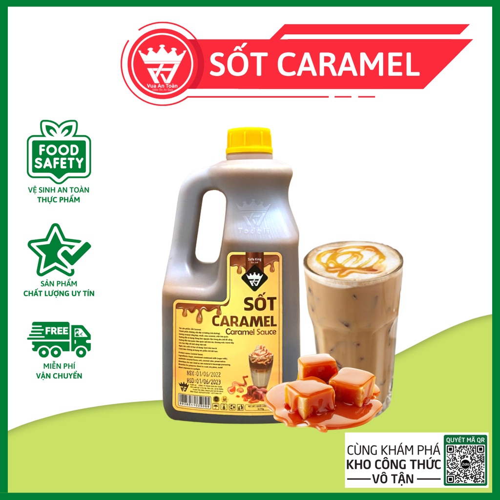 Siro/Sirup/Sốt Nướng Caramel Làm Trà Sữa Nướng Chai 2 Lít Dùng Liền Không Sơ Chế