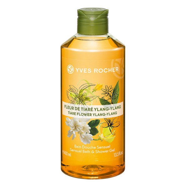 Gel Tắm Yves Rocher Tiare Flower &amp; Ylang - Ylang Sensual Bath &amp; Shower Gel 400ml