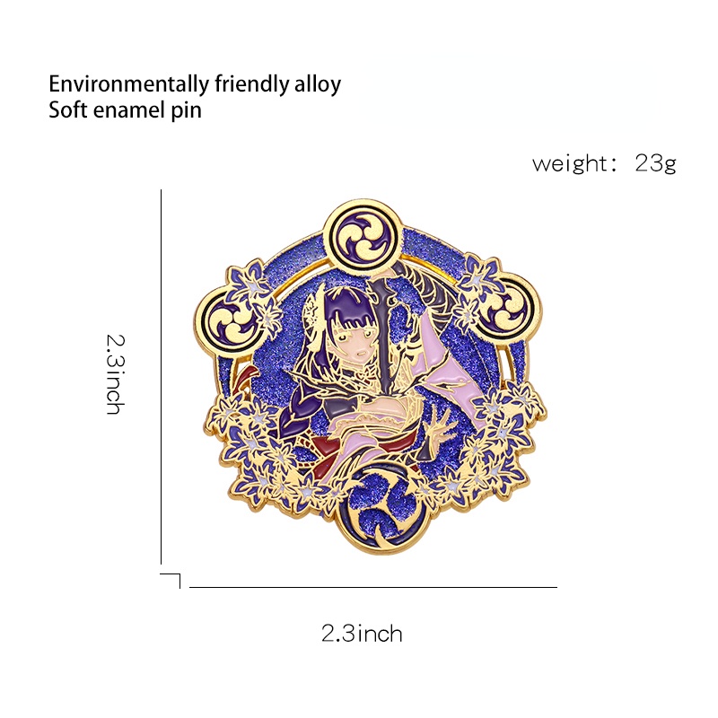 Huy hiệu cài áo MISS ZOE bằng hợp kim hình nhân vật hoạt hình game