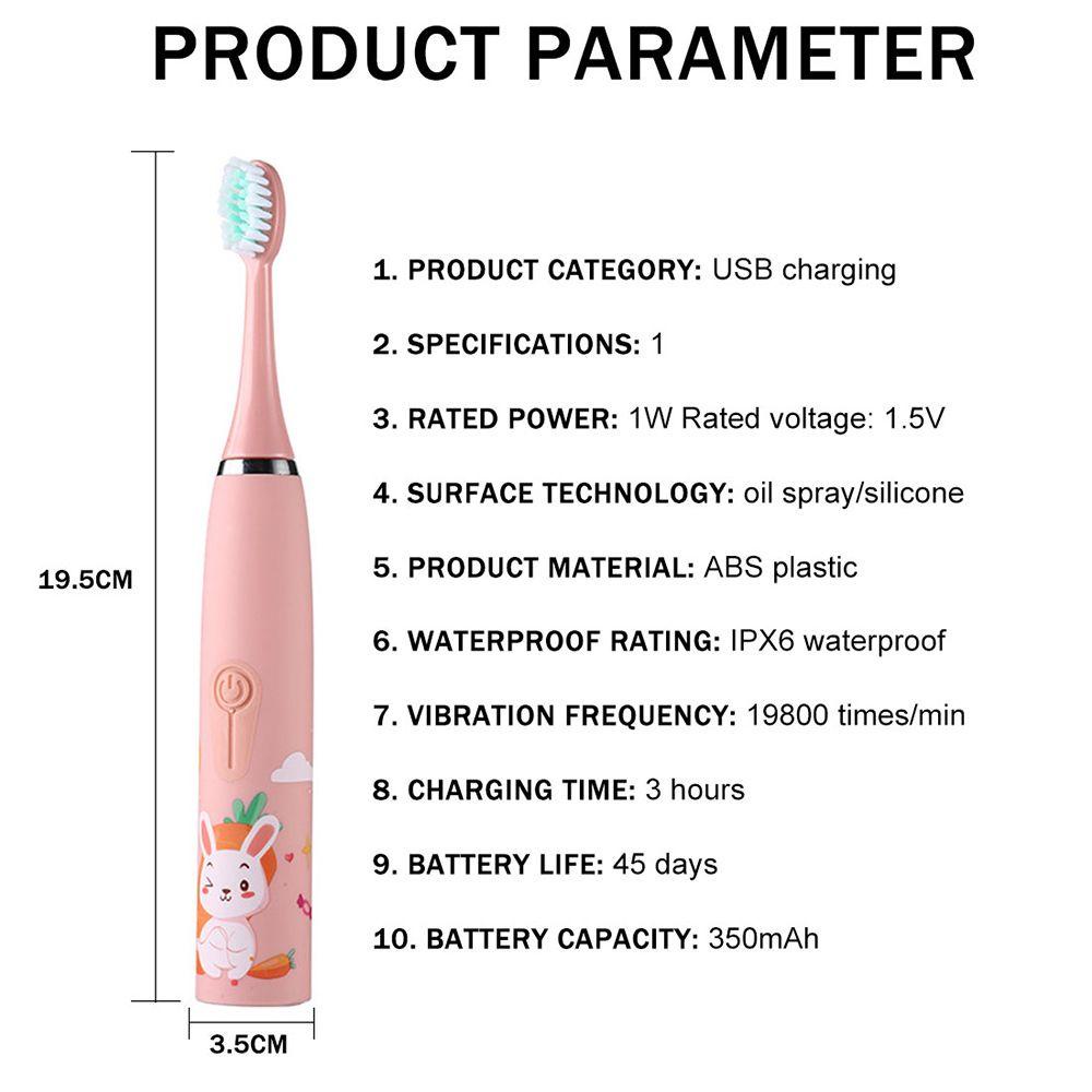 CABEZA Bàn Chải Đánh Răng Điện Sonic Lông Mềm Chống Thấm Nước Làm Trắng Chăm Sóc Răng Miệng Cho