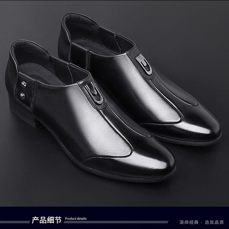 Giày Tây Nam Tăng Chiều Cao Tới 6,5cm Chất Liệu Da Bò Cao Cấp Phong Cách Lịch Lãm