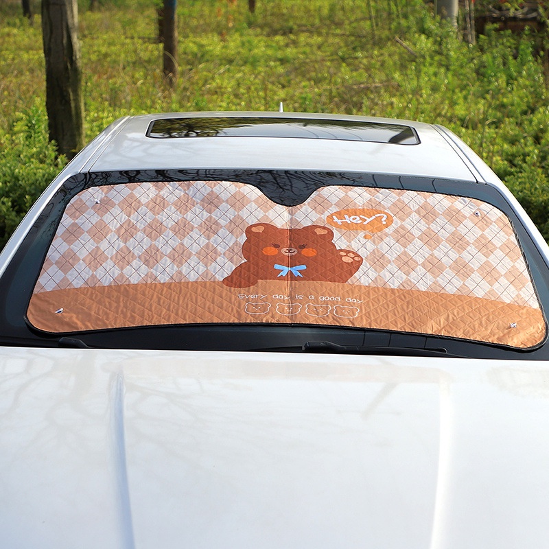 Tấm Che Nắng Cách Nhiệt Họa Tiết Hoạt Hình Trang Trí Nội Thất Xe Hơi