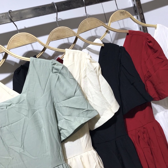 XẢ HÀNG - VÁY CỔ VUÔNG CHẤT MÁT MS16267