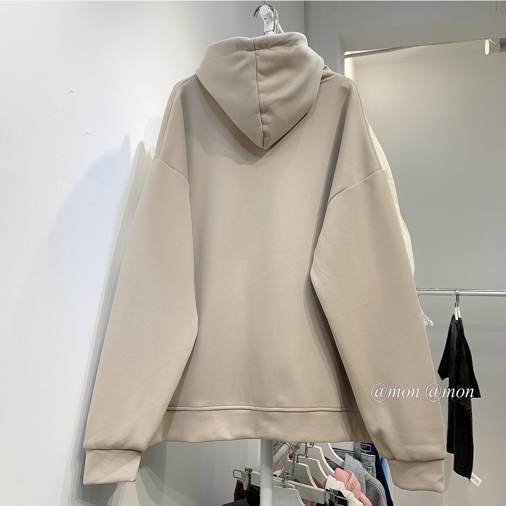 210702 Áo hoodie zip nỉ nhung, nỉ xốp - áo hoodie nỉ nam nữ thời trang ulzzang form rộng dài chùm mông | BigBuy360 - bigbuy360.vn