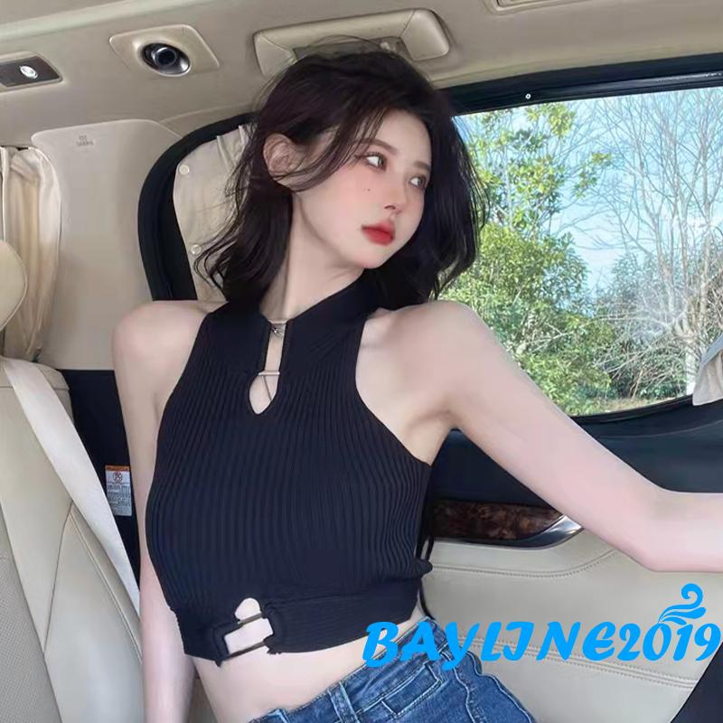 Áo Croptop Không Tay Phong Cách Đường Phố Thời Trang Xuân Thu Dành Cho Nữ
