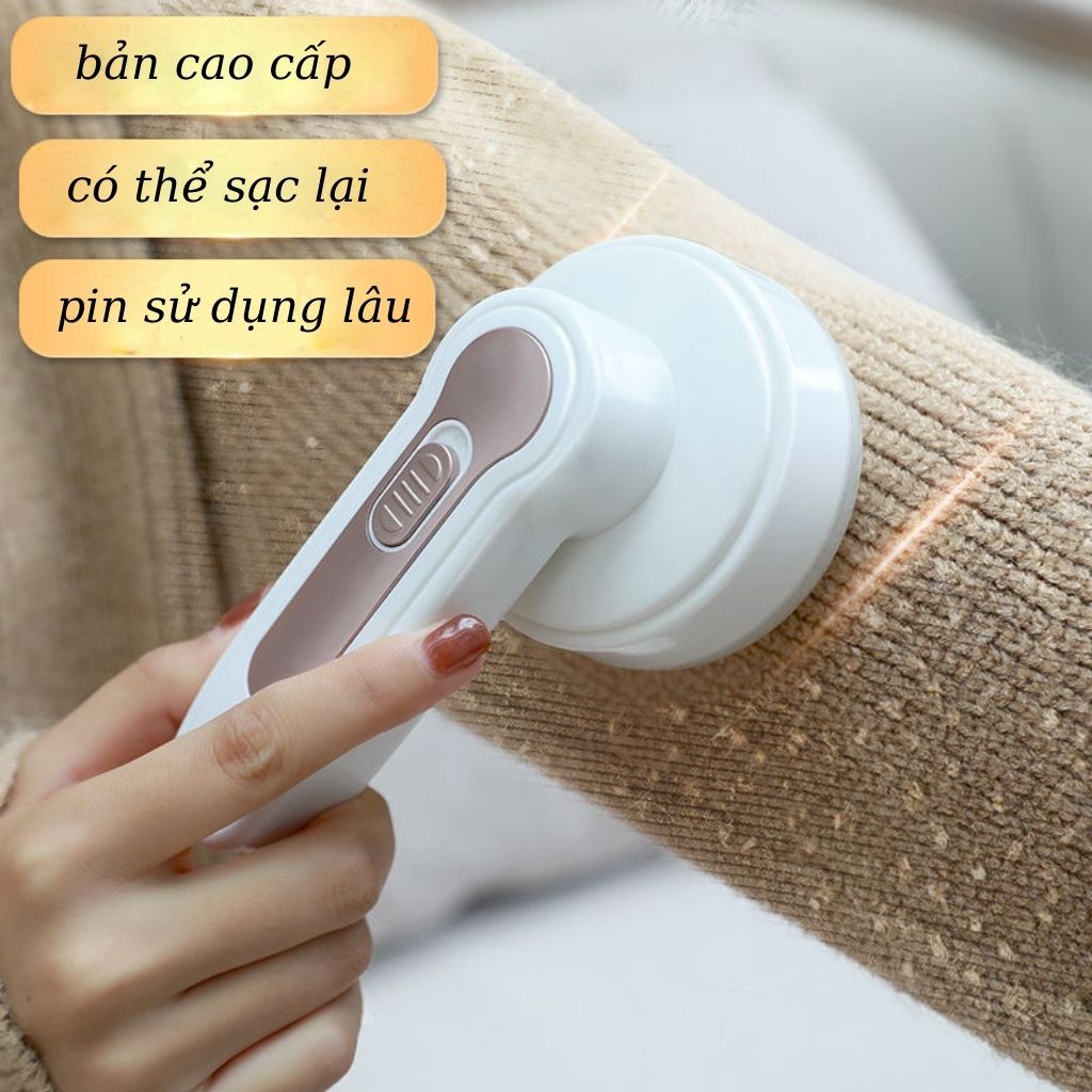Máy cắt lông xù quần áo sạc pin usb, máy loại bỏ chỉ thừa làm mới quần áo