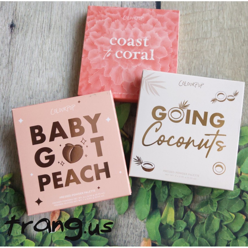 Bảng phấn mắt colourpop Baby got peach, Miss bliss, Blush crush, Going coconut, Nude mood